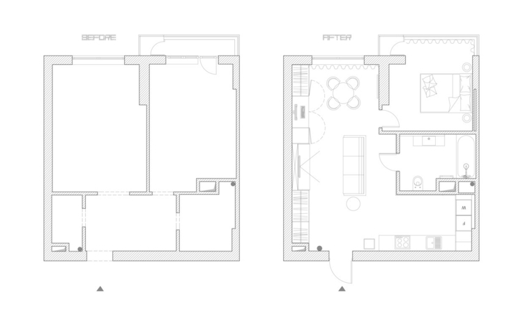 loft anläggning planlösning arkitektur interiör lägenhet