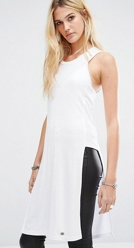 Noisy May White Tunic Top in Long
