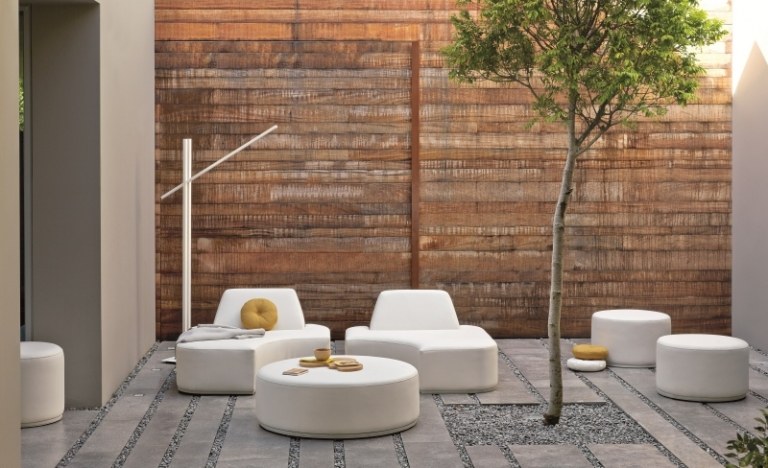 Lounge trädgårdsmöbler soffa-soffbord idéer