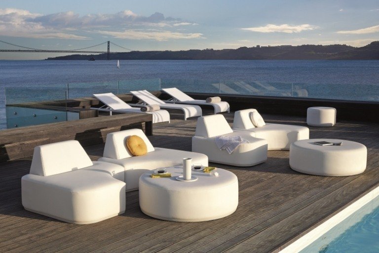 Lounge-trädgårdsmöbler-modulär-konstläder-soffa-soffbord