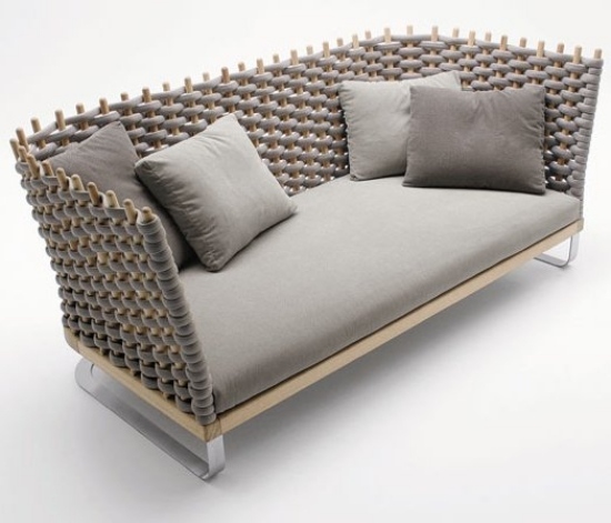 lounge trädgårdsmöbler vävda av paola lenti soffa