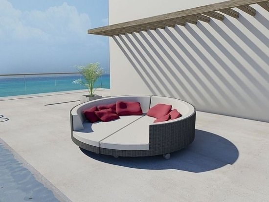 Liggande soffdesign utemöbler lounge