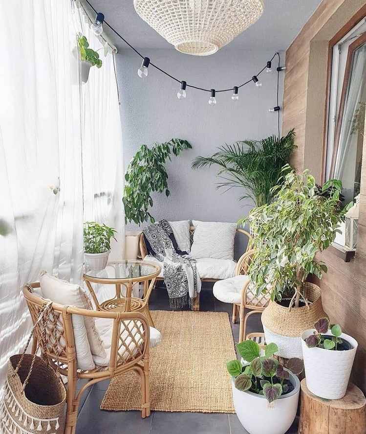 Lounge möbler liten balkong platsbesparande balkong solstol DIY instruktioner