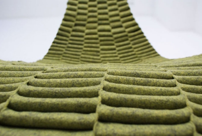 Texturerad yta-fåtölj sits biomimikbaserade möbler design-modern