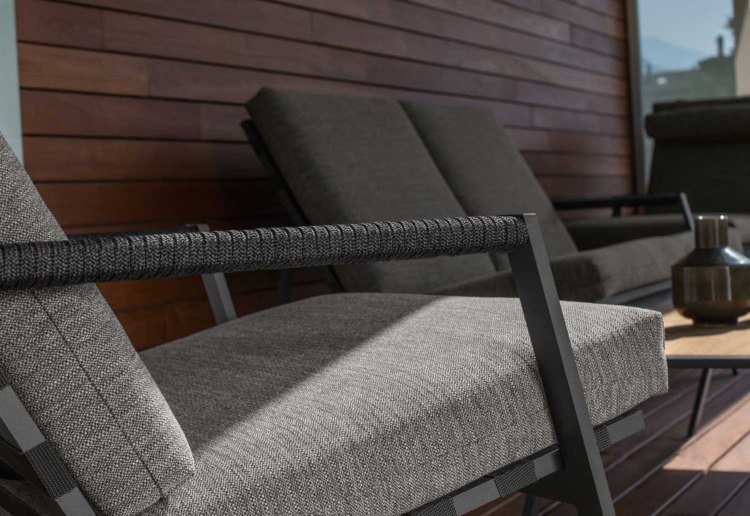 lounge möbler trädgård sittgrupp terrass grå stoppade möbler