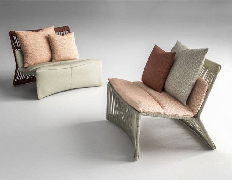 lounge möbler trädgård fåtölj set läder tyg