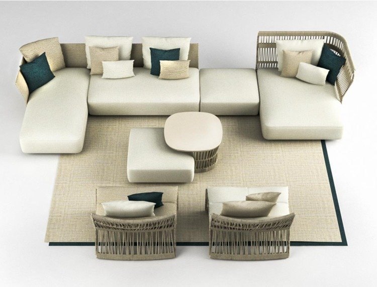 loungemöbler trädgård flexibelt utbyggbar solstol soffa
