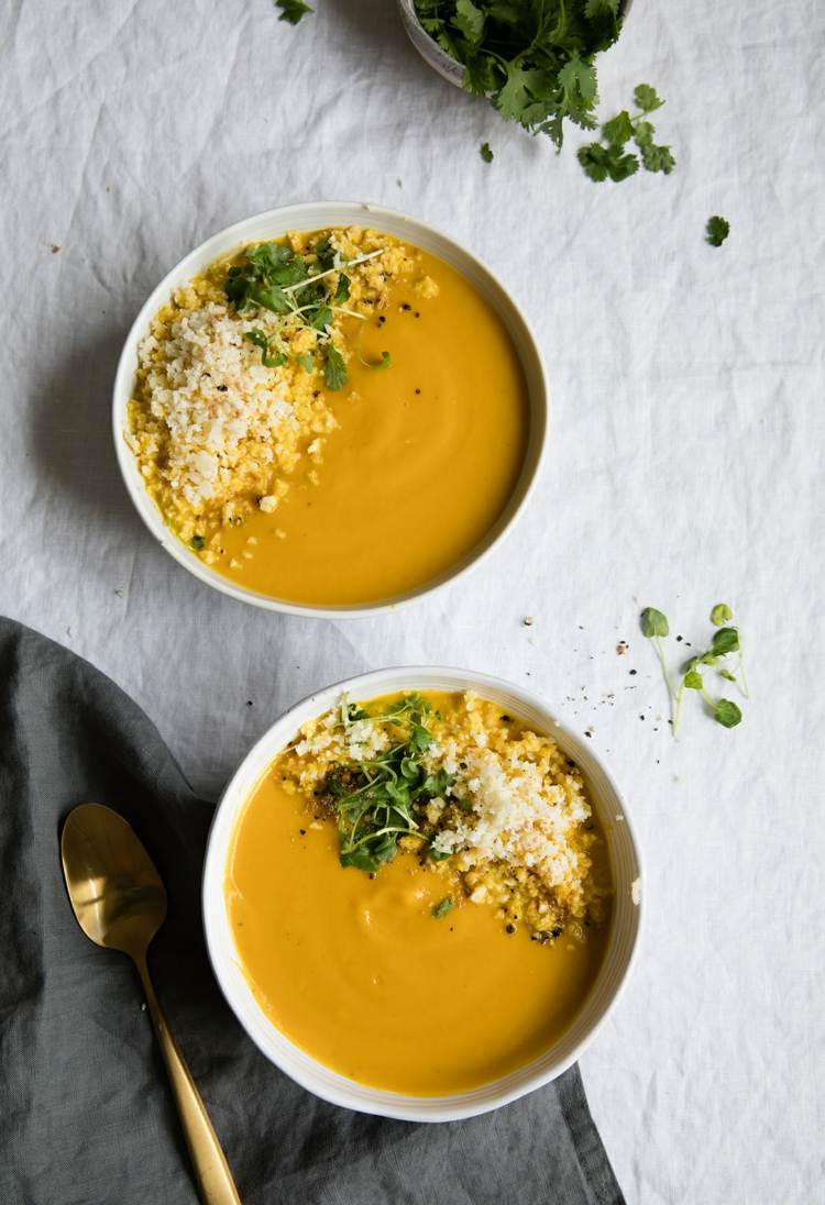 middag lågkolhydratrecept soppa morötter blomkål