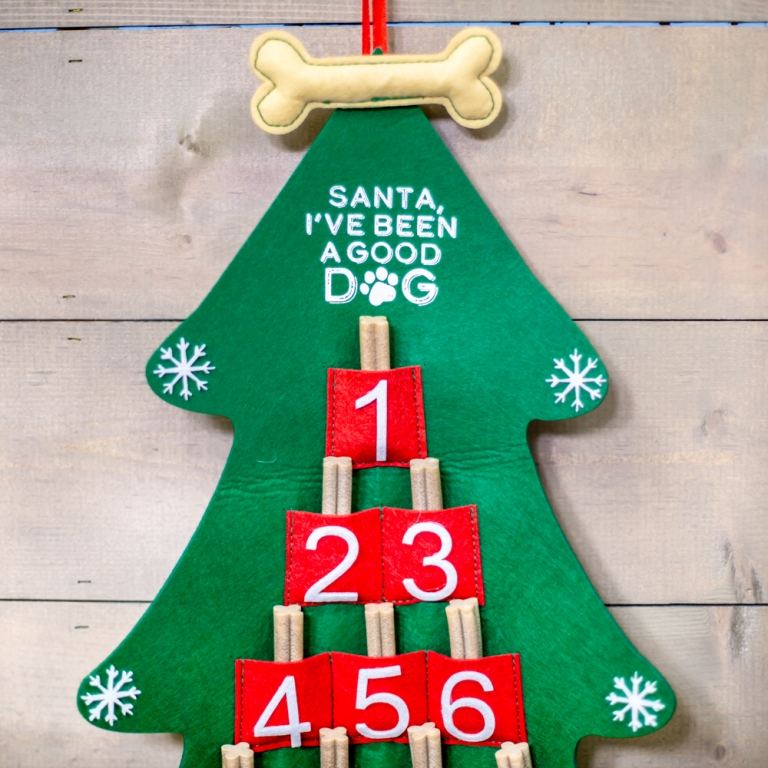 gör roliga adventskalendrar själv julklappslåda till hund -DIY