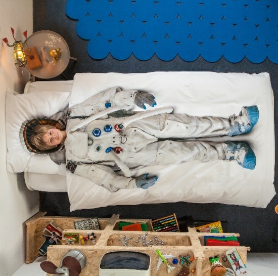 Sängkläder barnrum Austronaut