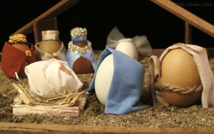 dekoration för julsäng idé tinker ägg