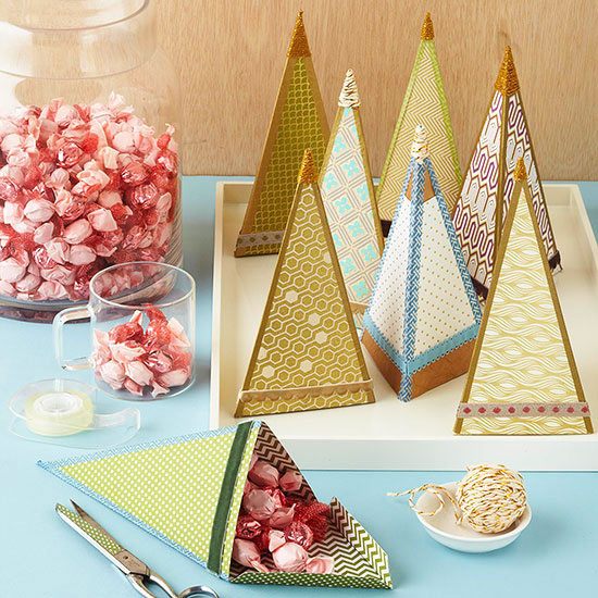 guldpläterad effekt pyramid bonbonniere sockerskål-dekoration idéer pyssel-jul