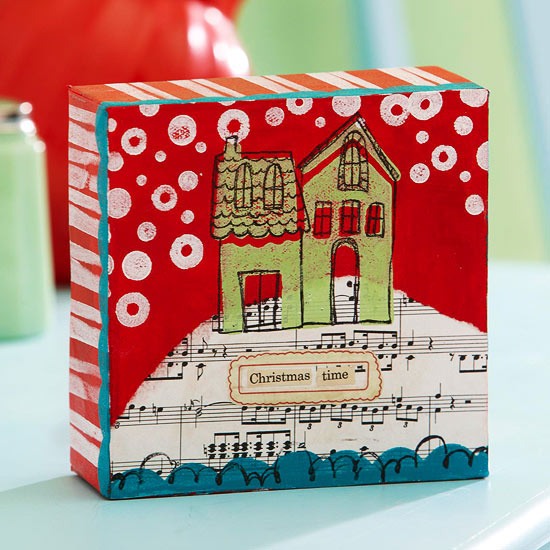 Julklappsförpackning idéer motiv Färgglatt mönstrat papper