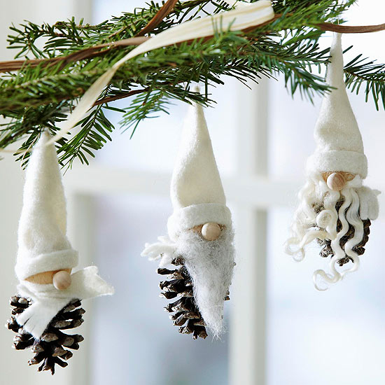 Julpyntkottar tinker-dvärg gnome-vit dvärghatt