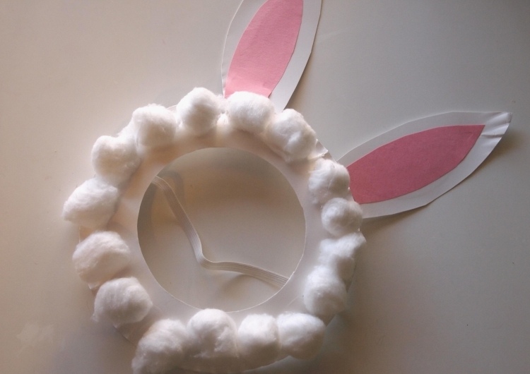 karnevalsmasker-tinker-kanin-bomull-ansiktsmask-öron-vit