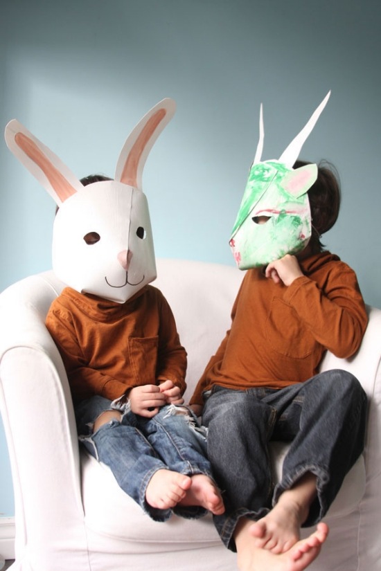 Kaninmask drake förklädbarnsfestidéer karneval