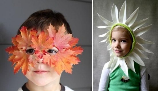 Ansiktsmask hantverk-löv-idéer karneval-förklädnad idéer kostymer