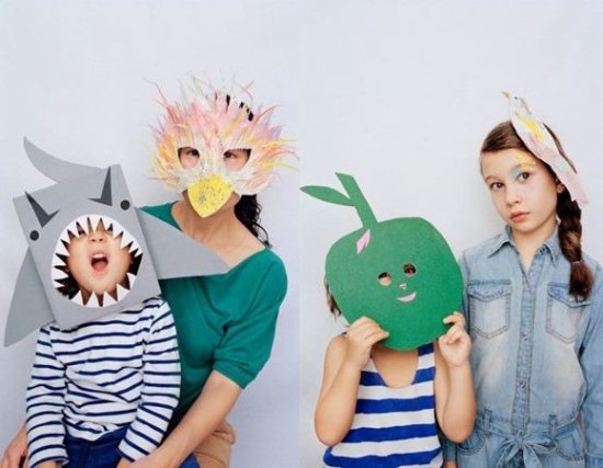 Masker från papper hantverk idéer karneval fest rolig