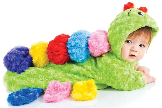 Färger kostym karneval larv baby idéer förklädnad