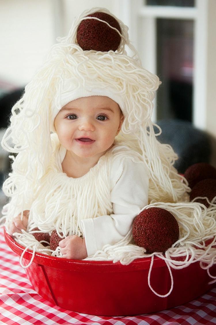 barnkarnevalsdräkter spaghetti-köttbullar-ull-söta