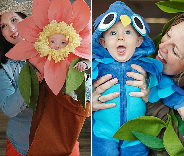 baby-karneval-kostymer-blomma-uggla-blå-småbarn-kläder