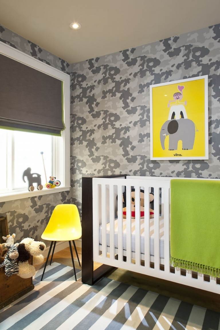 trendiga-barn-tapeter-baby-rum-pojke-mönster-tryck-kamouflage-färger