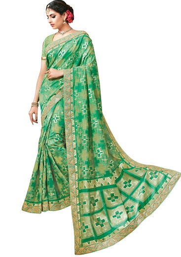 Brodeerattu Dupion Silk Saree