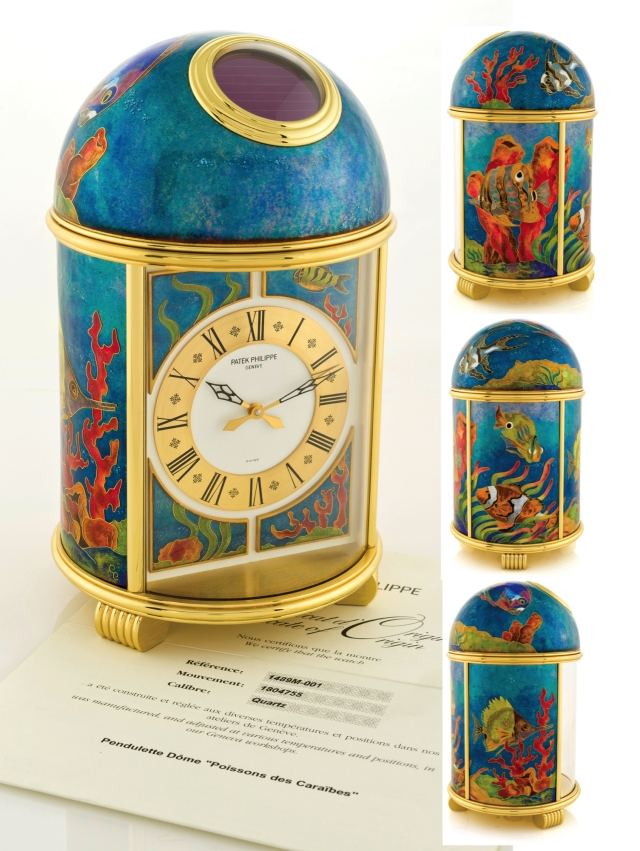 Unika klockor sällsynta klockor Patek Philippe pendeltorn torn klocka asiatiska mönster