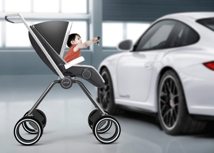 Barnvagn-Porsche-vikbar-växer-med-design-av-Dawid-Dawod
