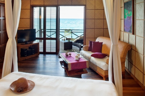 Lyxhotell Maldiverna rum interiör