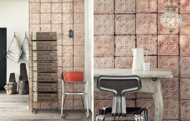 Designer tapetidéer-keramiska plattor optik skalad off-vintage