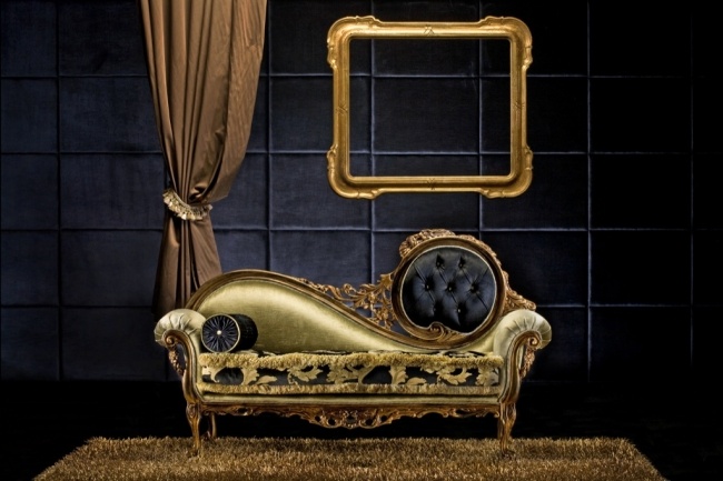 schäslongdesign italiensk soffa Sophia-Gold effekter Smidig känsla