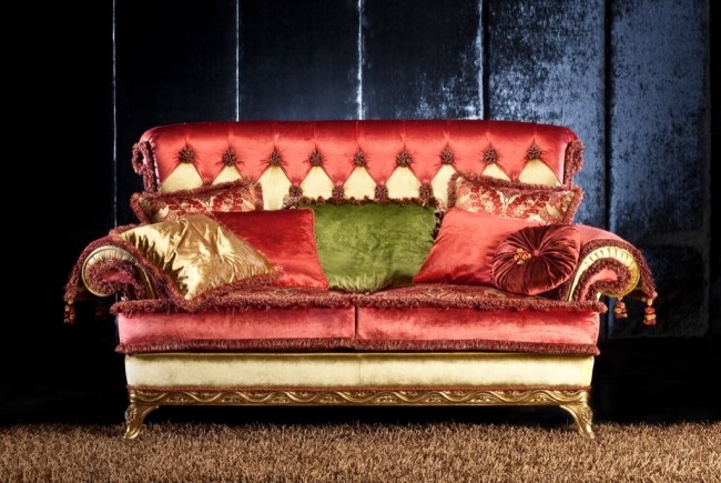 Grace Sofa Exedra utmärkta haptiska möbler Lyxig satin lyxig matta