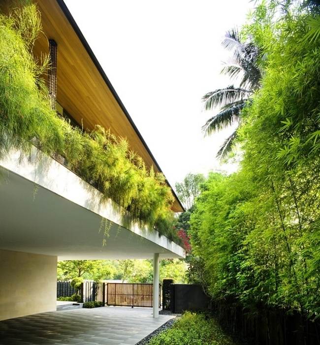 täckt terrass tangga bostadshus design av guz arkitekter