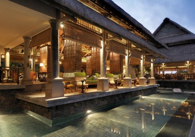 Feng Shui arkitektur modern restaurang interiör hotell-5 stjärnor-Mauritius