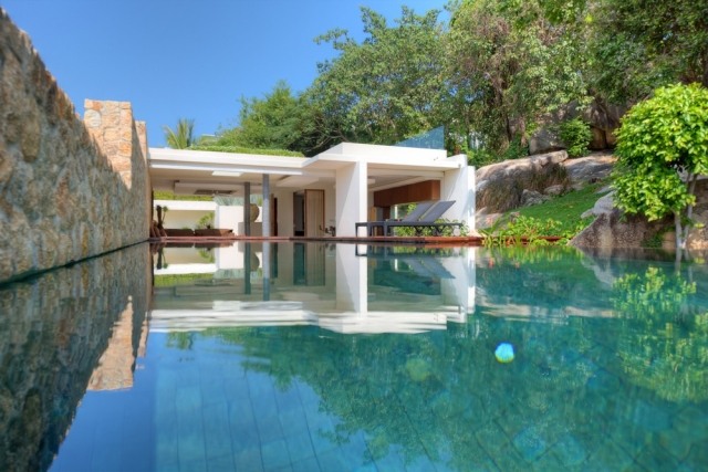 lyxig semester villa thailand-pool-täckt terrass