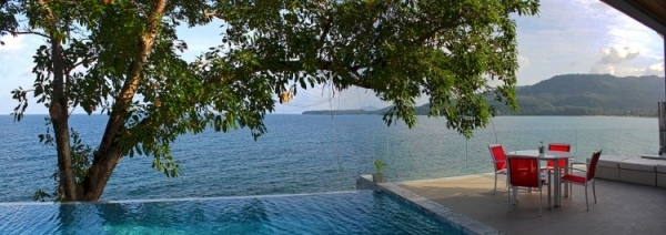 semester villa thailand havsutsikt infinity pool uteplats