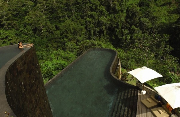 Ubud Hanging Gardens lyxiga semestervillor i Bali Indonesien