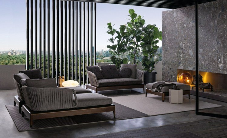 trädgård lounge möbler hög kvalitet design italiensk terrass