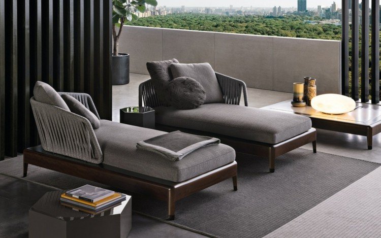 trädgård-lounge-möbler-canape-daybed-comfort-grå-textil