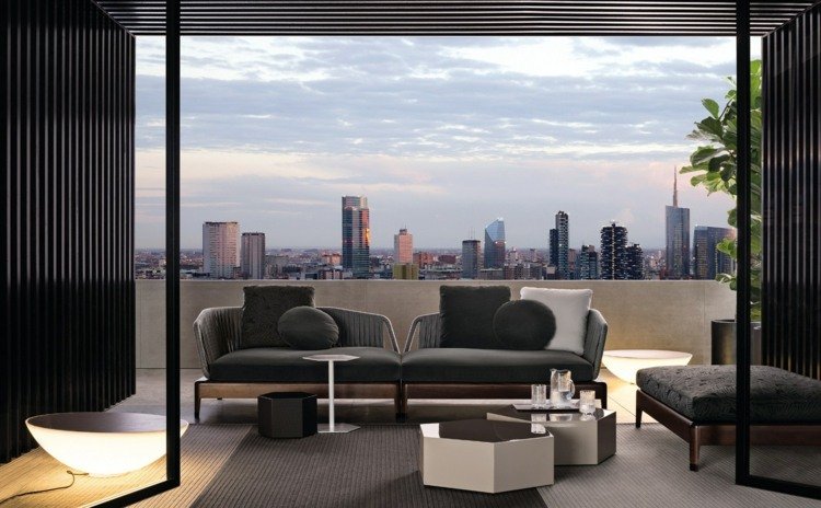 trädgård-lounge-möbler-balkong-skyline-interiör-modern
