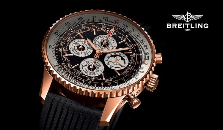 Ädel klocka från Breitling -märket sedan 1884 med många funktioner och en genomarbetad design