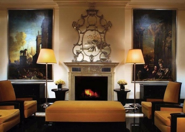 Hotel The Carlyle Foyer Lyxiga möbler Eldstadsmålningar