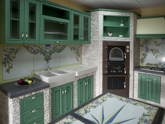 klassiskt-kök-neolit-pastell grönt-kök-skåp