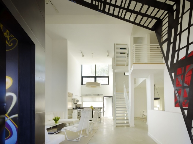 White loft duplex lägenhet-Venedig entré sätt design