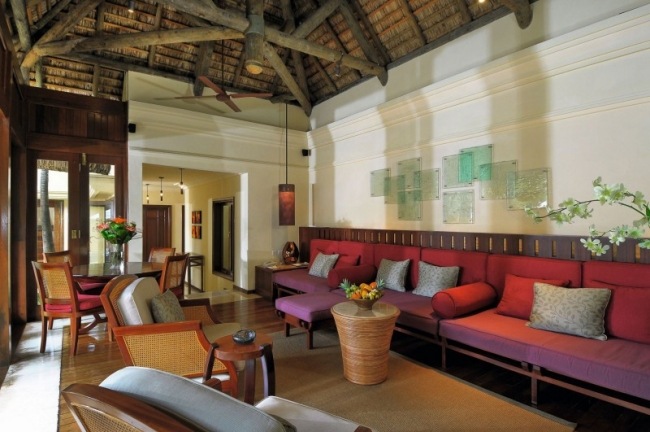 Traditionell mauritisk arkitektur styling moderna interiör idéer lounge möbler