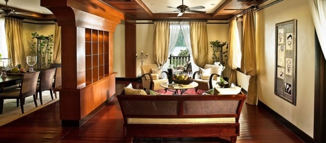 Svit design smakfullt traditionella element-soffa matsal gardiner