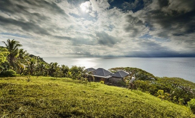 modern lyxvilla Korovesi panoramautsikt landskap-Fiji
