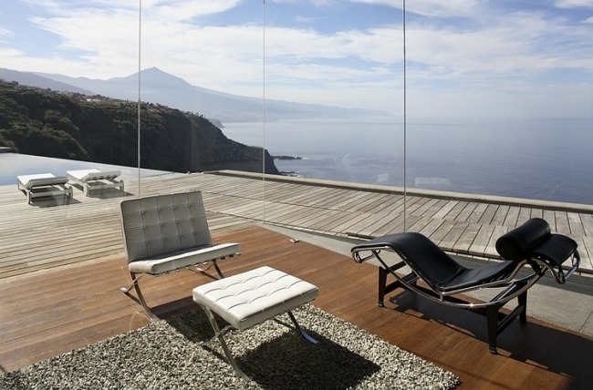 Residence-villa glasfront panoramafönster trädäck ligger nordkusten-tenerife jardin del sol