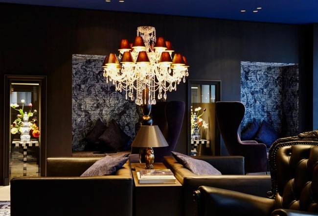 lyxhotell design marcel vandrar amsterdam ljuskrona lobby